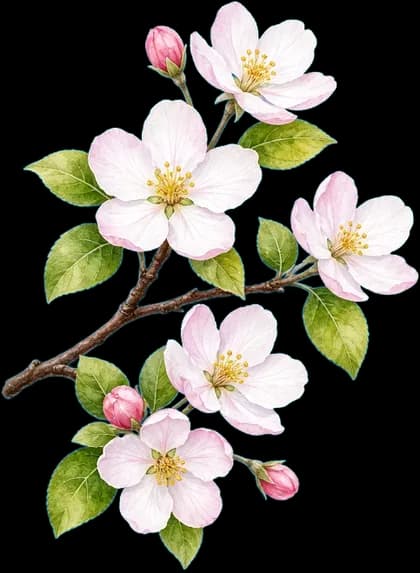 Apple blossom branch